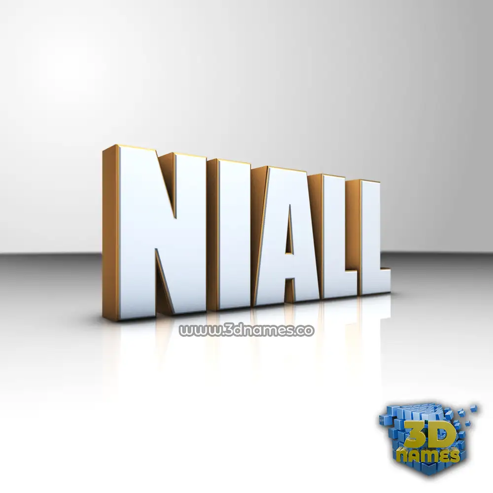 niall in White'n'Gold style - 3D name wallpaper