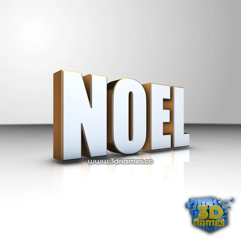 noel in White'n'Gold style - 3D name wallpaper
