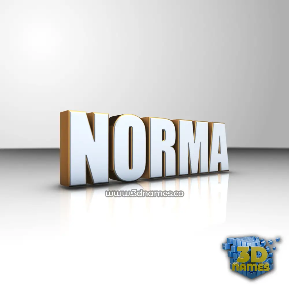 norma in White'n'Gold style - 3D name wallpaper
