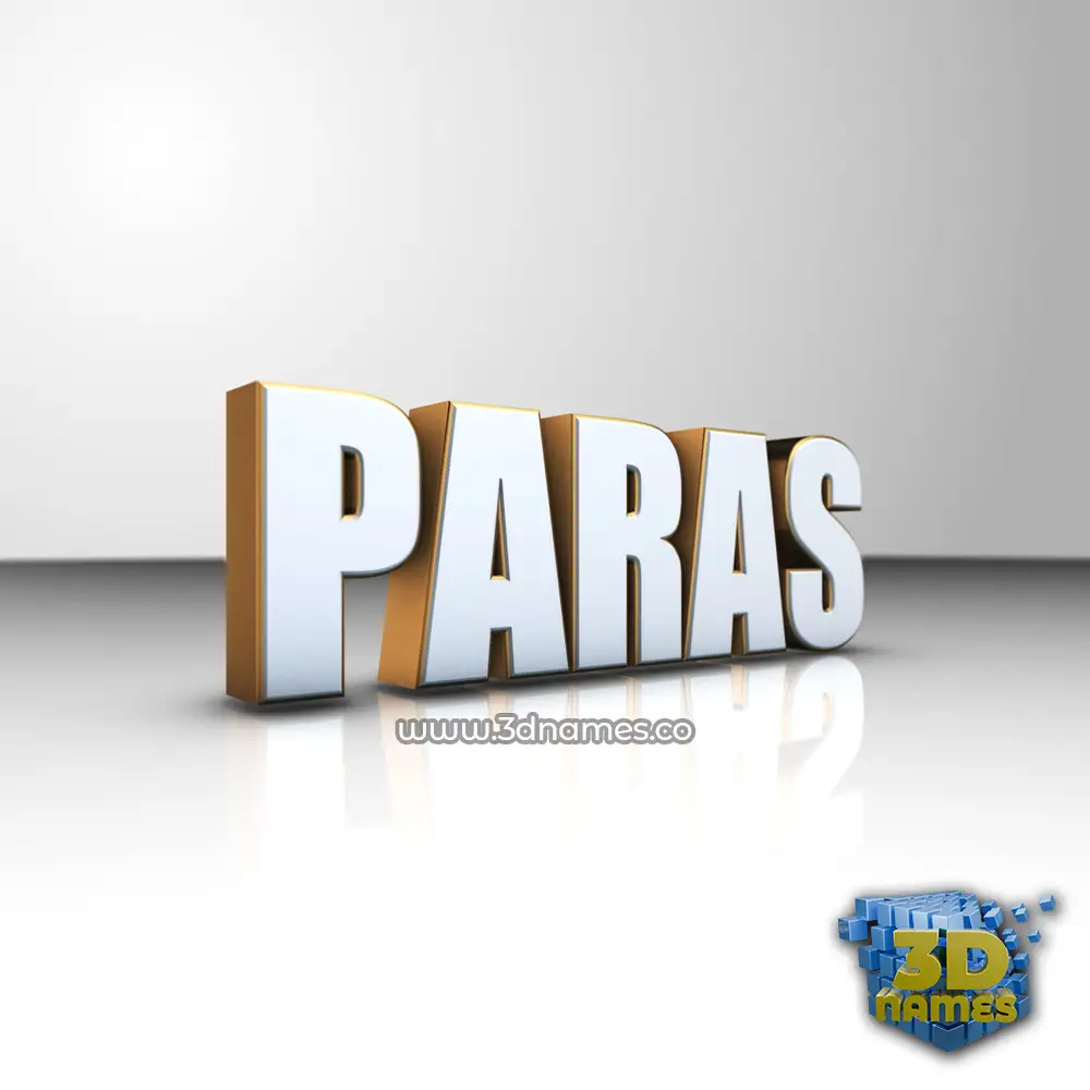 paras in White'n'Gold style - 3D name wallpaper