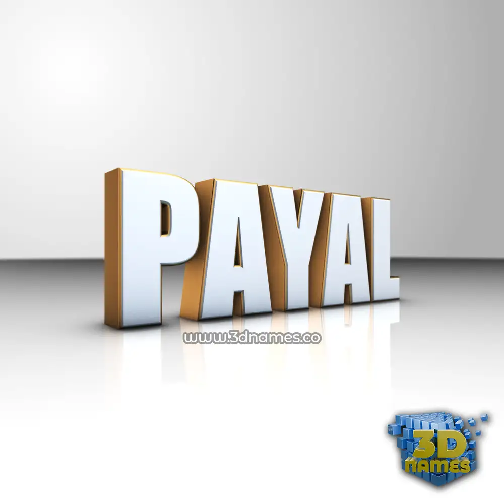 payal in White'n'Gold style - 3D name wallpaper