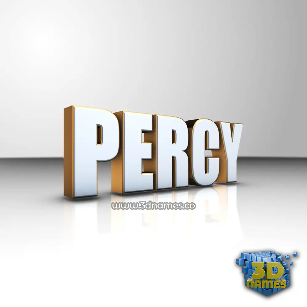 percy in White'n'Gold style - 3D name wallpaper