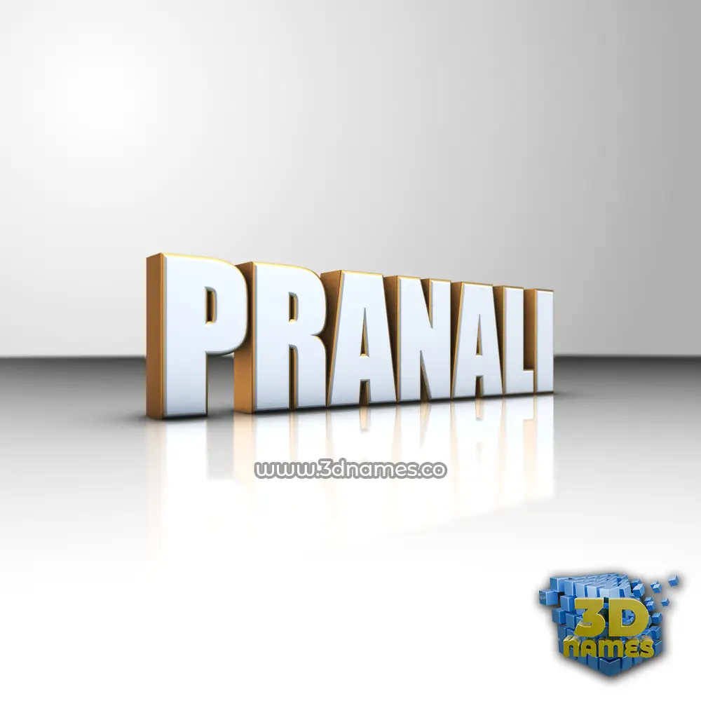 pranali in White'n'Gold style - 3D name wallpaper
