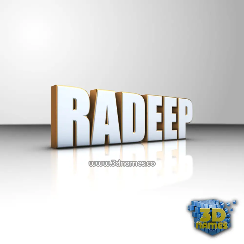 radeep in White'n'Gold style - 3D name wallpaper