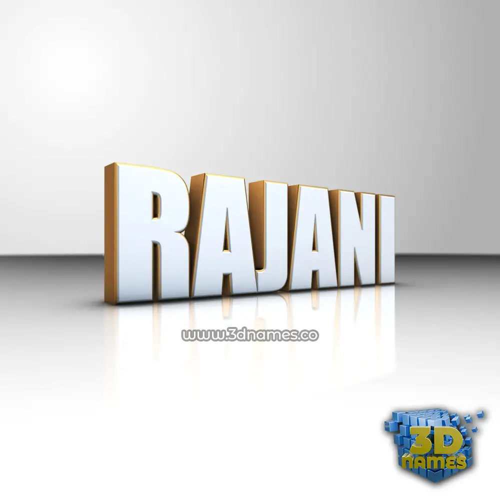 rajani in White'n'Gold style - 3D name wallpaper