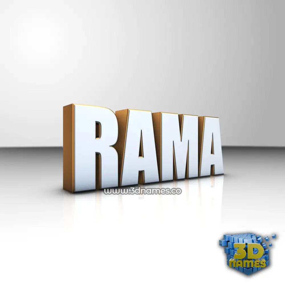 rama in White'n'Gold style - 3D name wallpaper