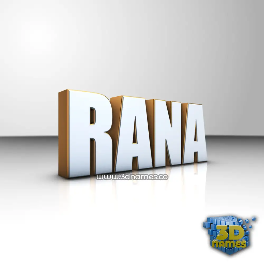 rana in White'n'Gold style - 3D name wallpaper