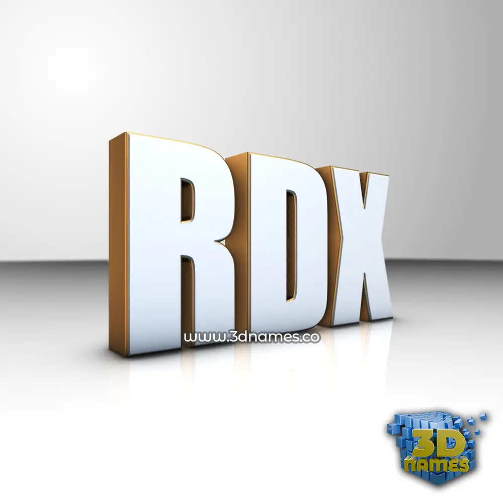 rdx in White'n'Gold style - 3D name wallpaper