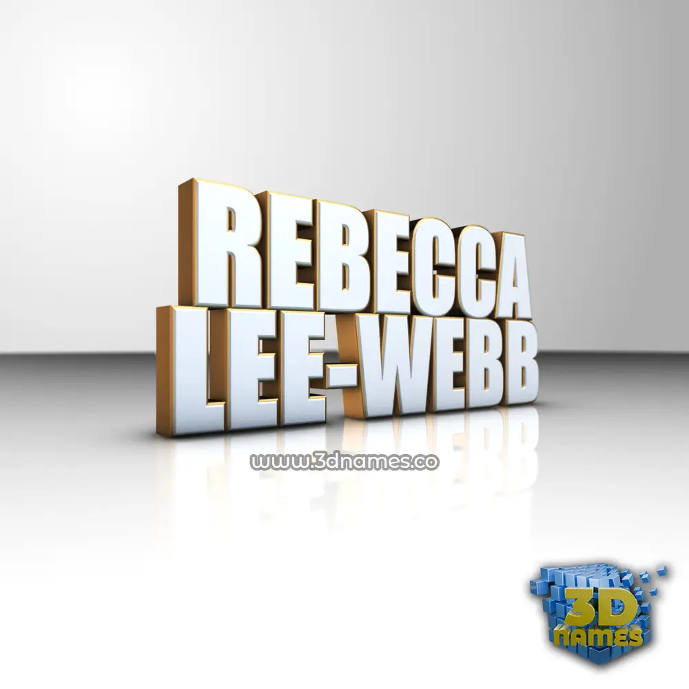 rebecca lee-webb in White'n'Gold style - 3D name wallpaper