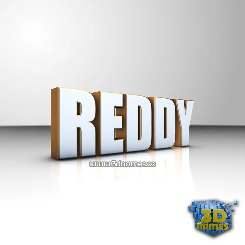 reddy in White'n'Gold style - 3D name wallpaper