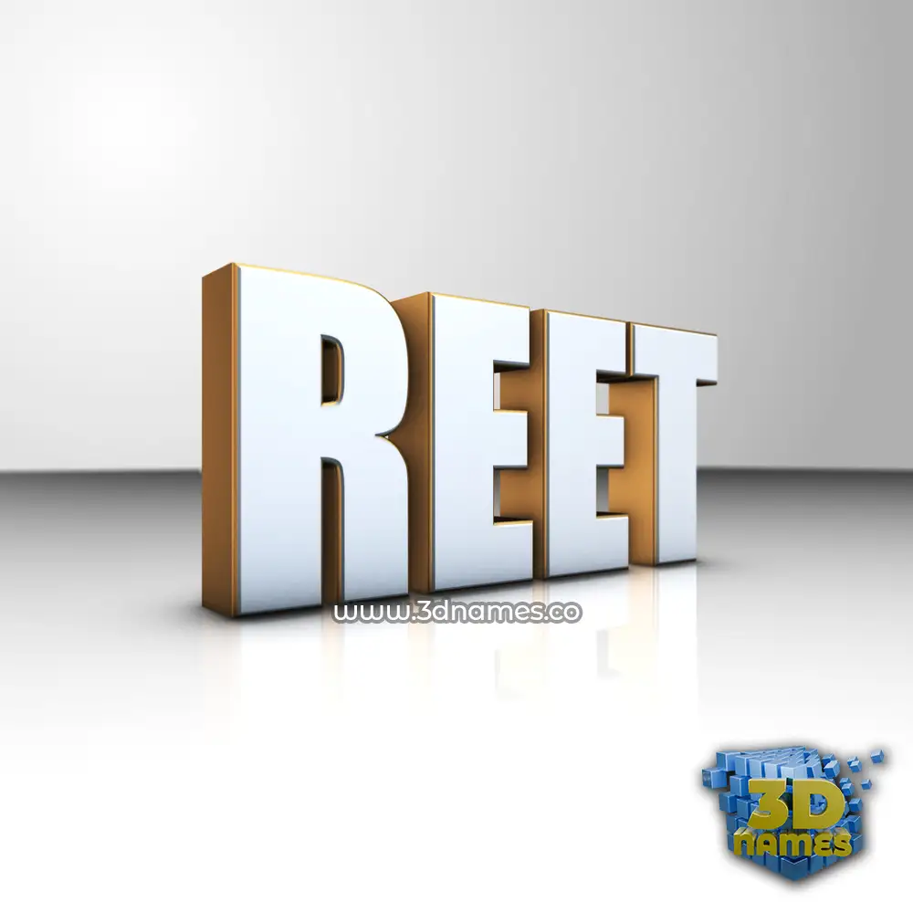 reet in White'n'Gold style - 3D name wallpaper