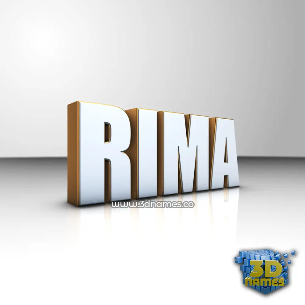 rima in White'n'Gold style - 3D name wallpaper
