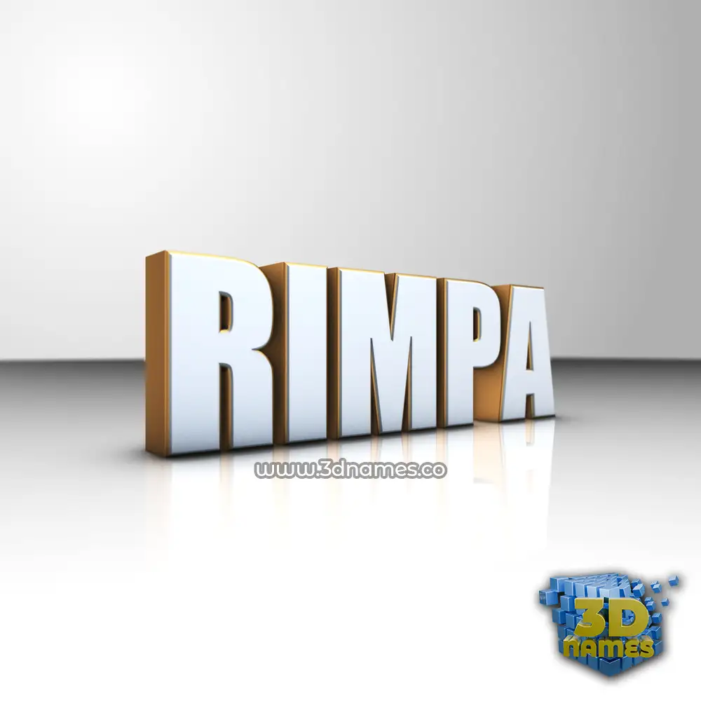 rimpa in White'n'Gold style - 3D name wallpaper