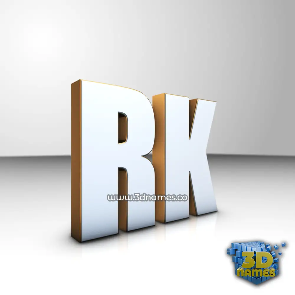 rk in White'n'Gold style - 3D name wallpaper
