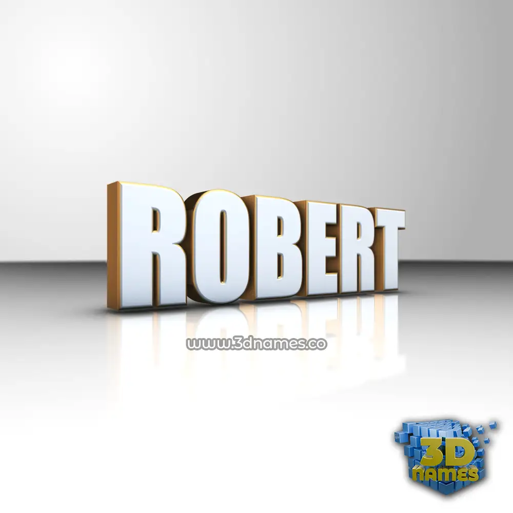 robert in White'n'Gold style - 3D name wallpaper