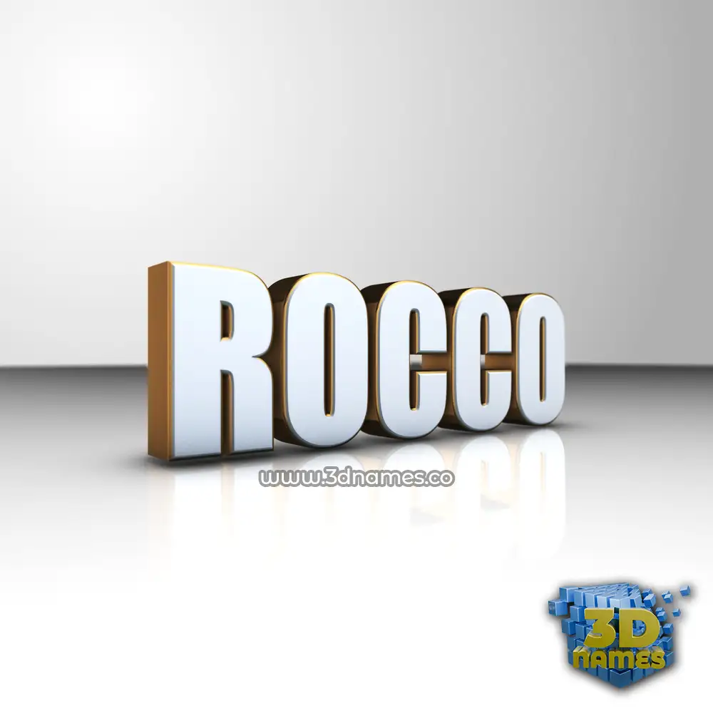 rocco in White'n'Gold style - 3D name wallpaper