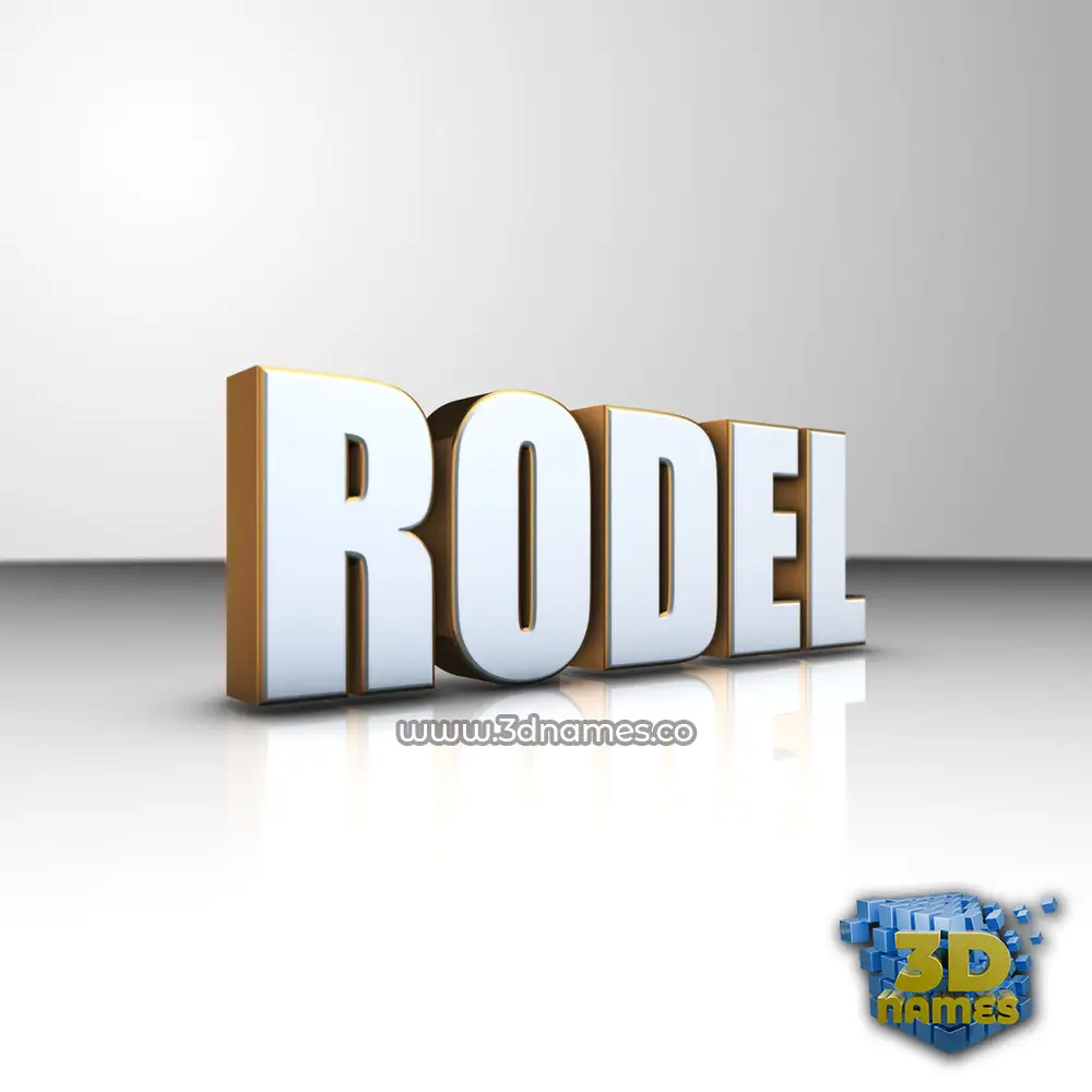 rodel in White'n'Gold style - 3D name wallpaper