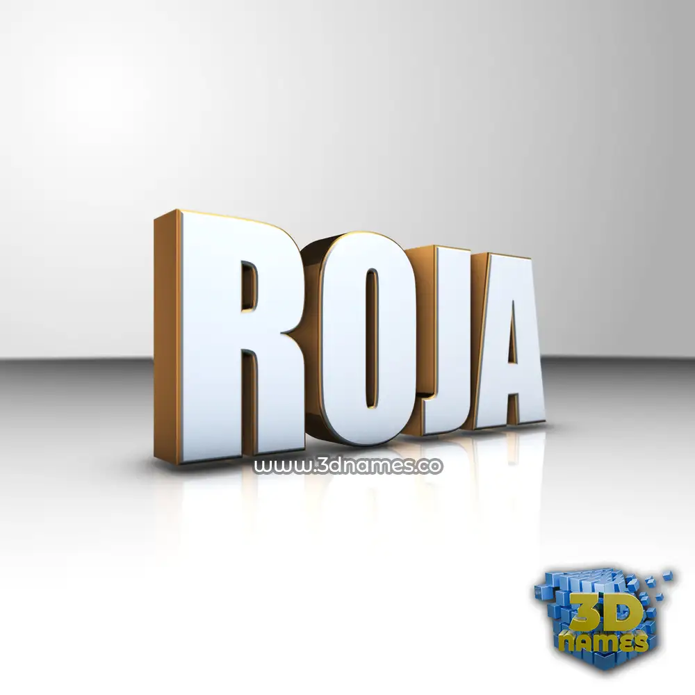 roja in White'n'Gold style - 3D name wallpaper