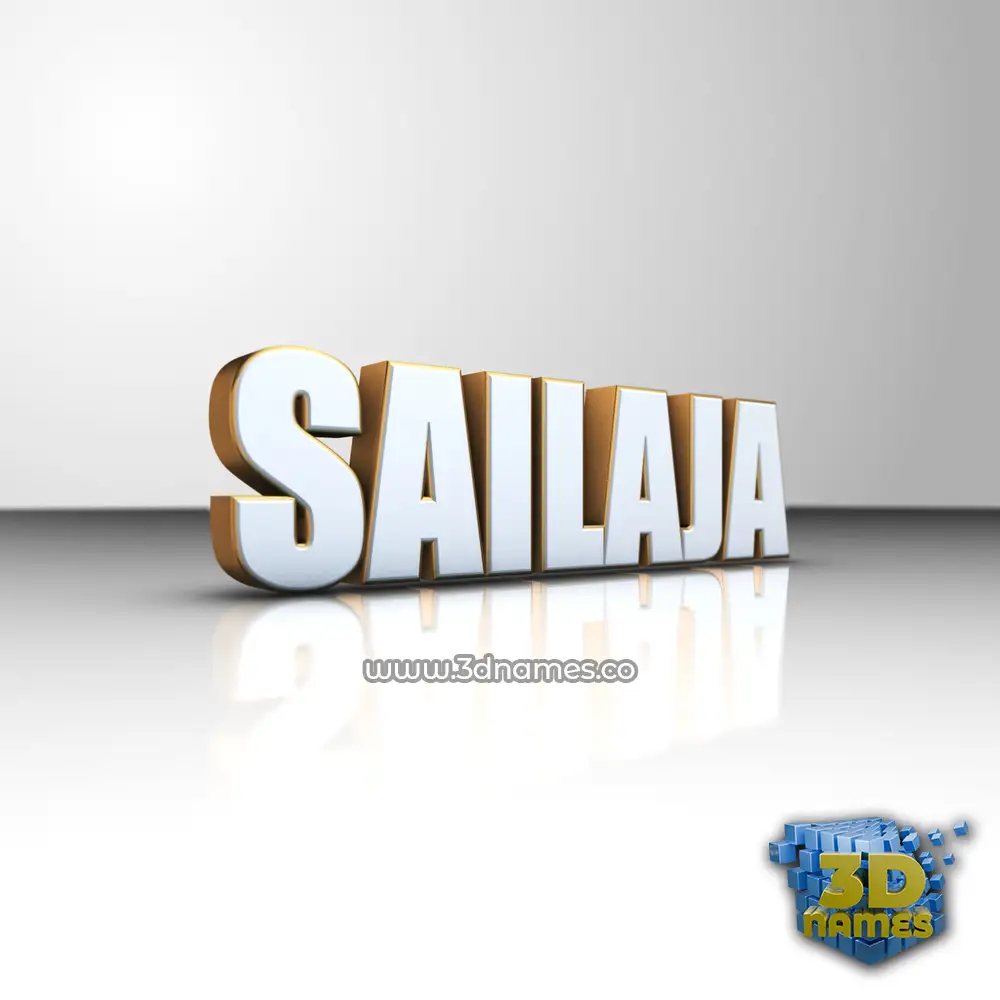 sailaja in White'n'Gold style - 3D name wallpaper