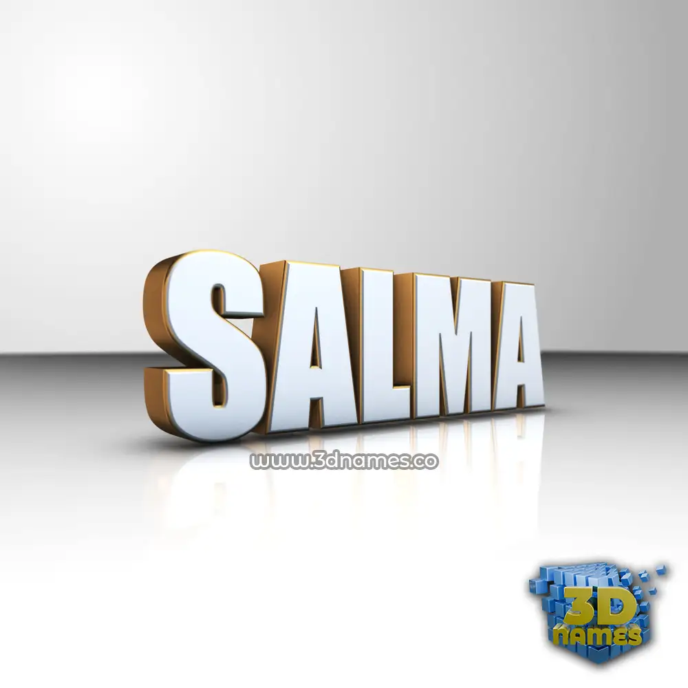 salma in White'n'Gold style - 3D name wallpaper