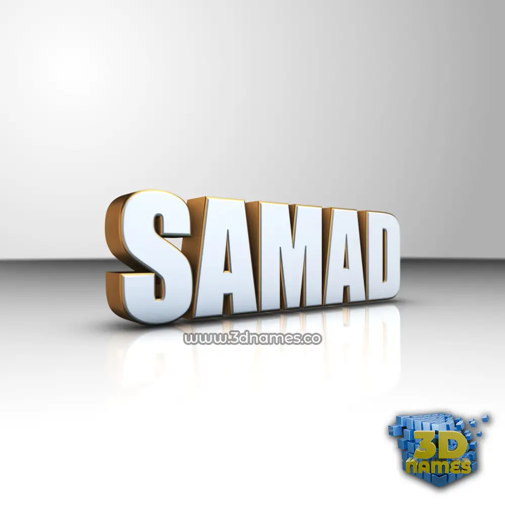 samad in White'n'Gold style - 3D name wallpaper