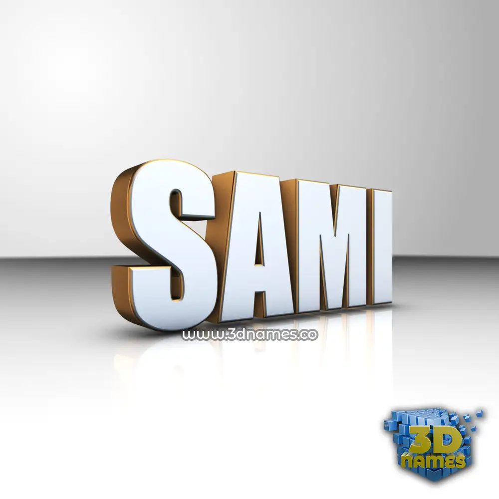 sami in White'n'Gold style - 3D name wallpaper