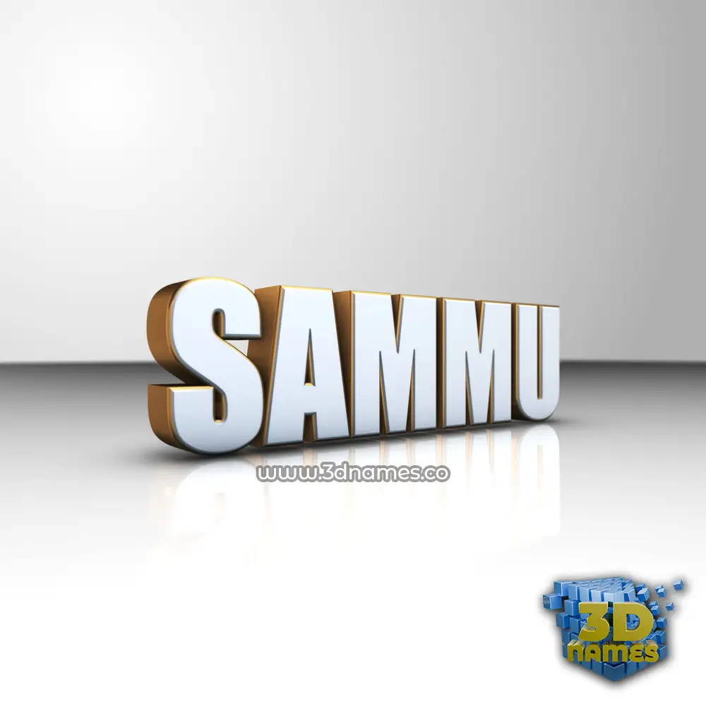 sammu in White'n'Gold style - 3D name wallpaper