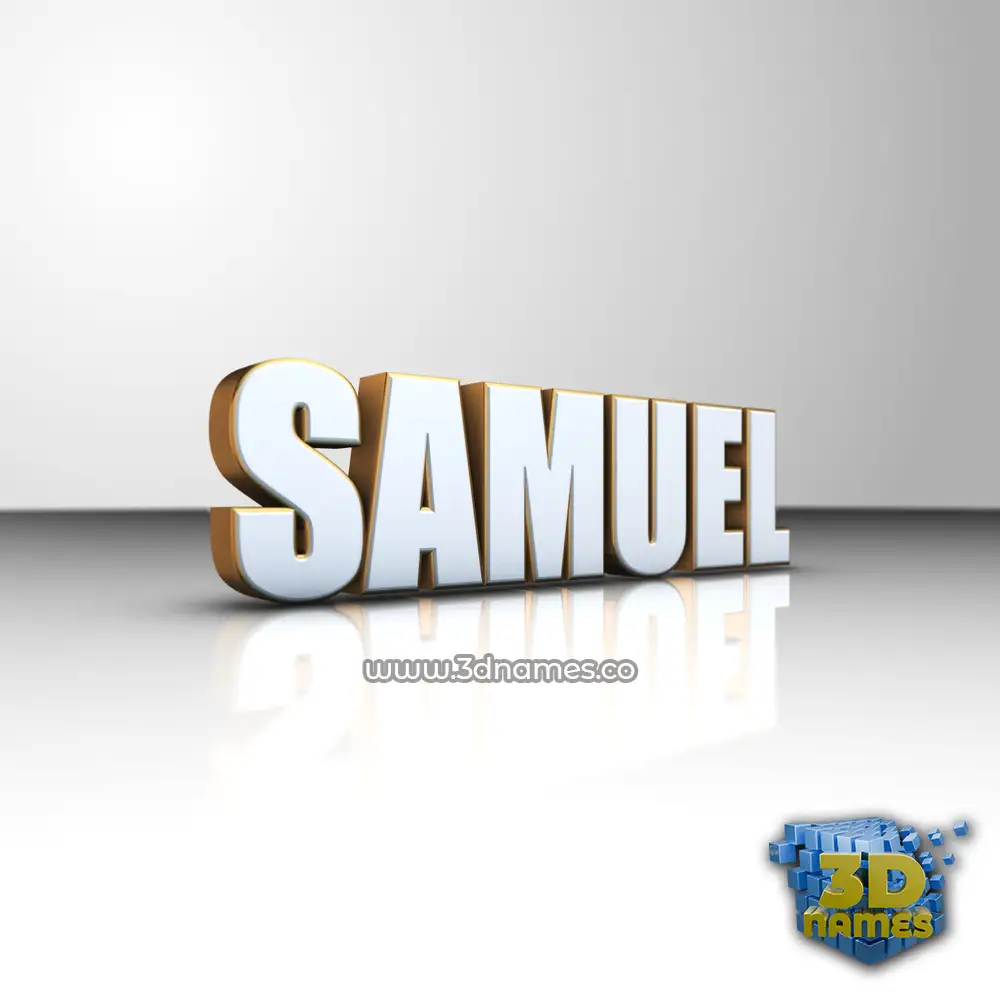 samuel in White'n'Gold style - 3D name wallpaper