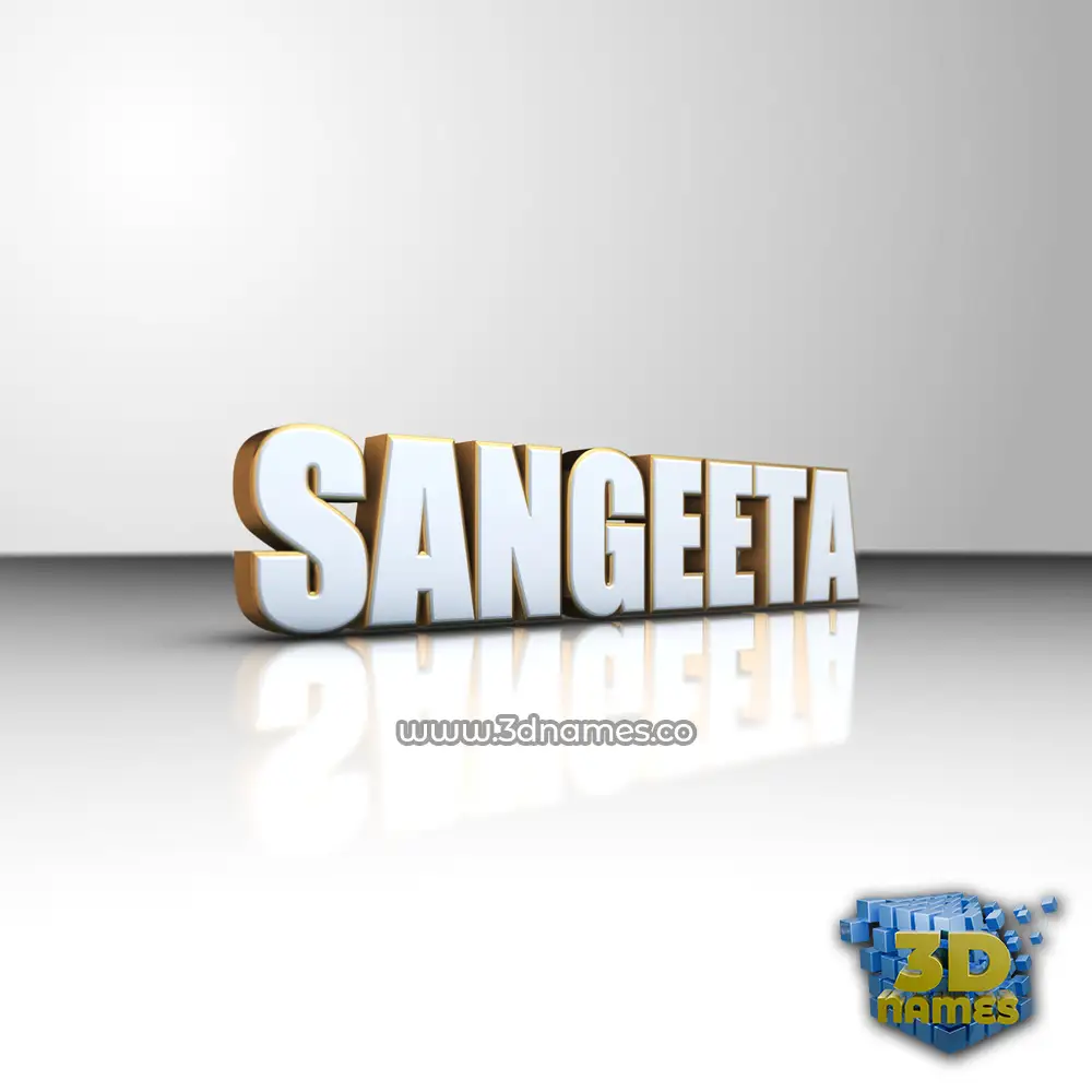 sangeeta in White'n'Gold style - 3D name wallpaper
