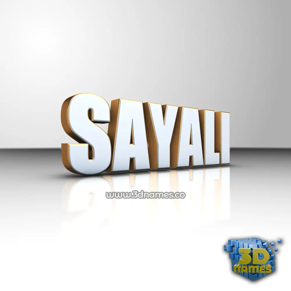 sayali in White'n'Gold style - 3D name wallpaper
