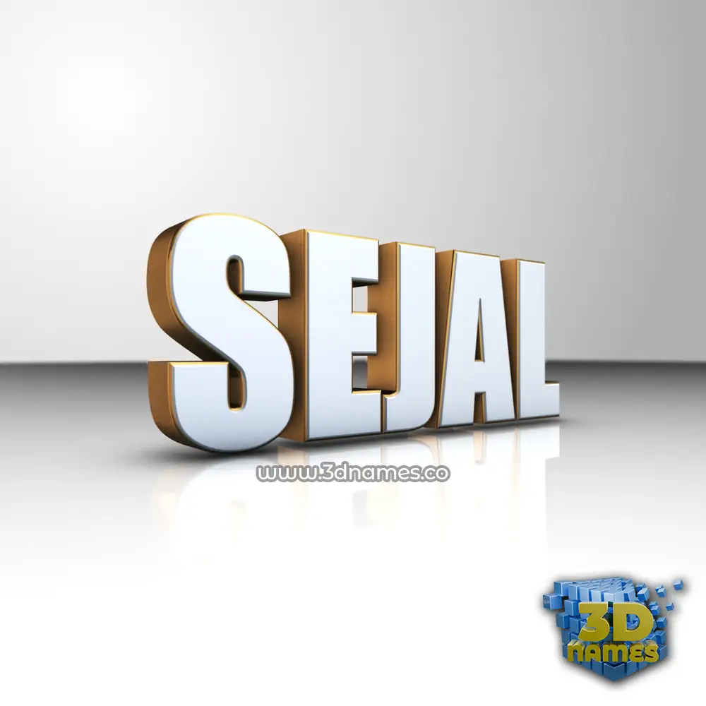 sejal in White'n'Gold style - 3D name wallpaper