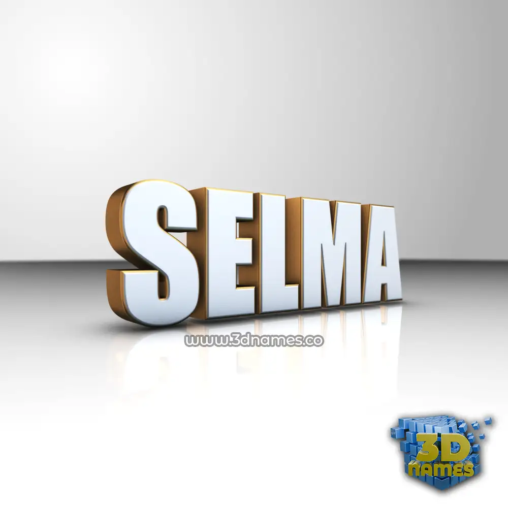 selma in White'n'Gold style - 3D name wallpaper