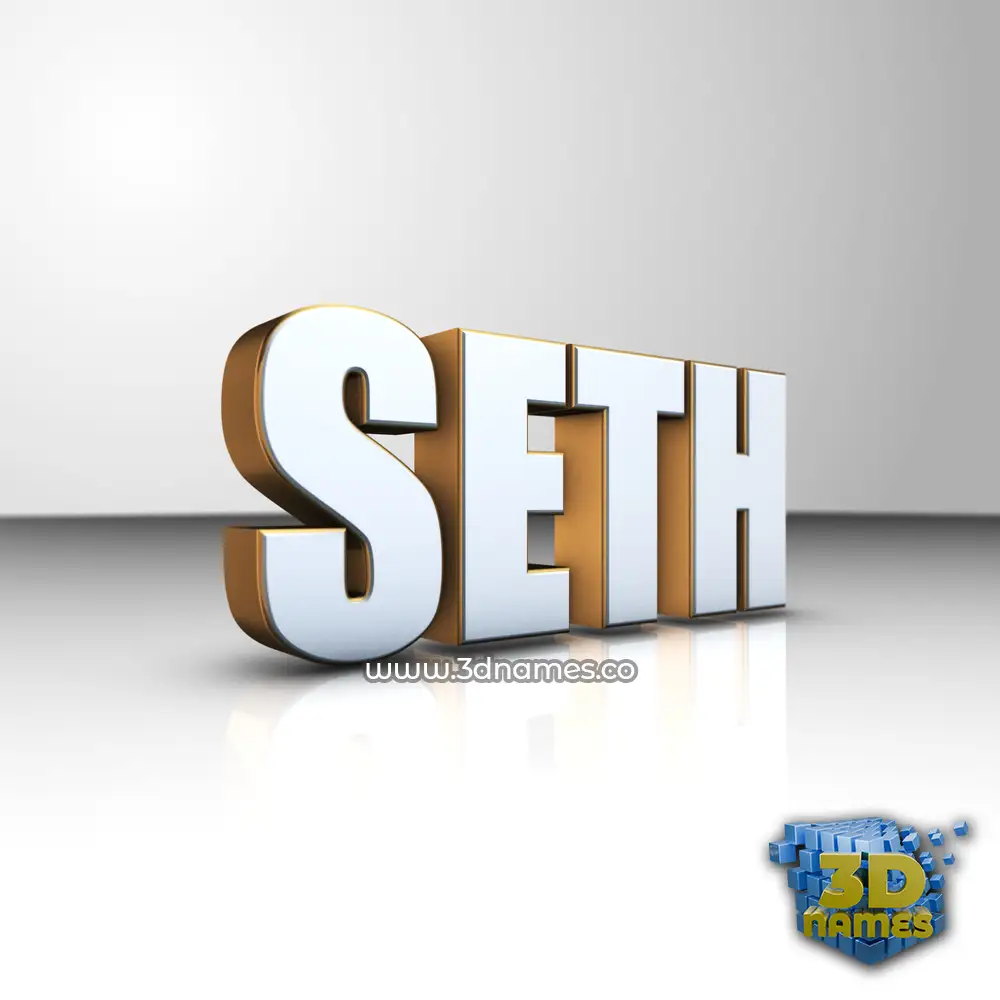 seth in White'n'Gold style - 3D name wallpaper