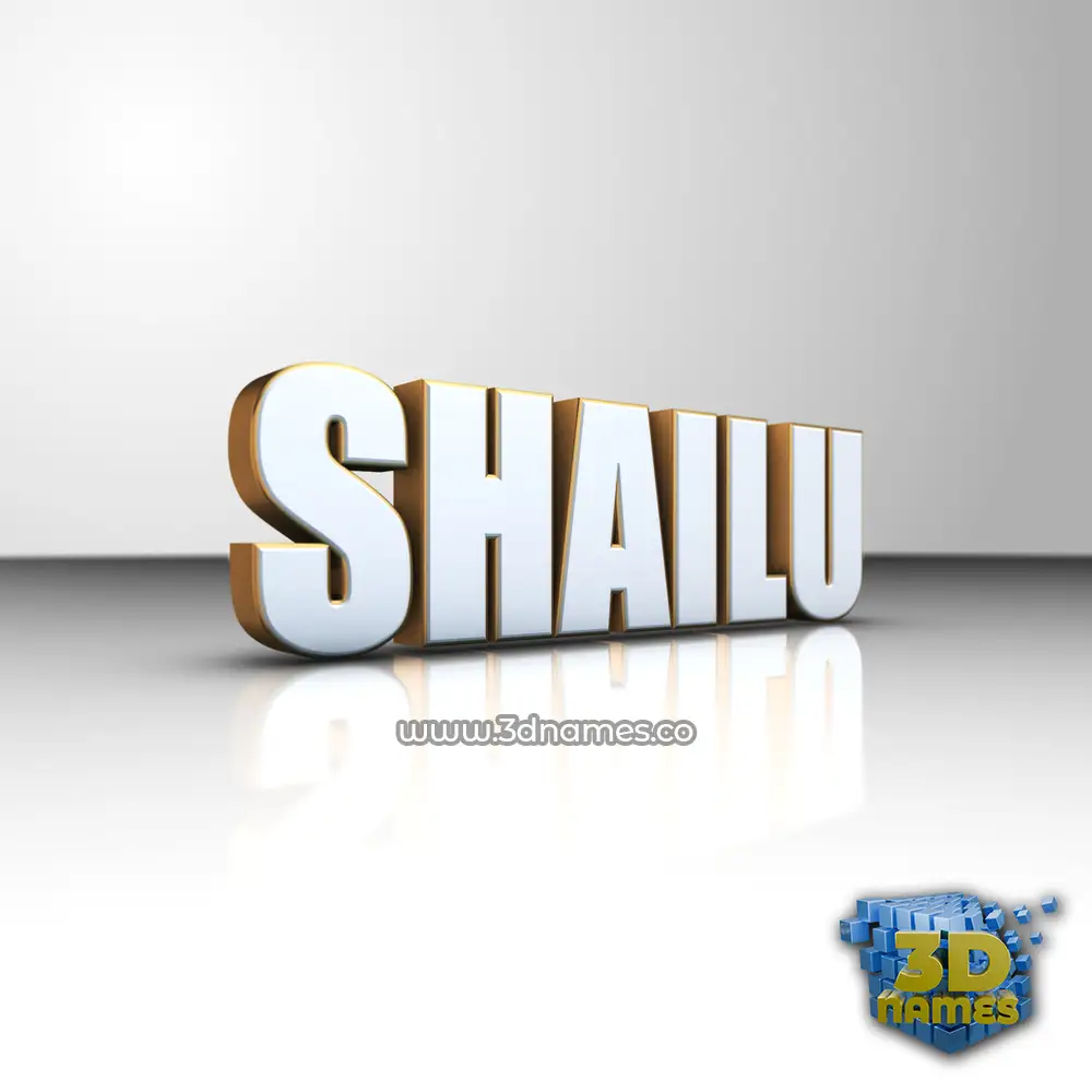 shailu in White'n'Gold style - 3D name wallpaper