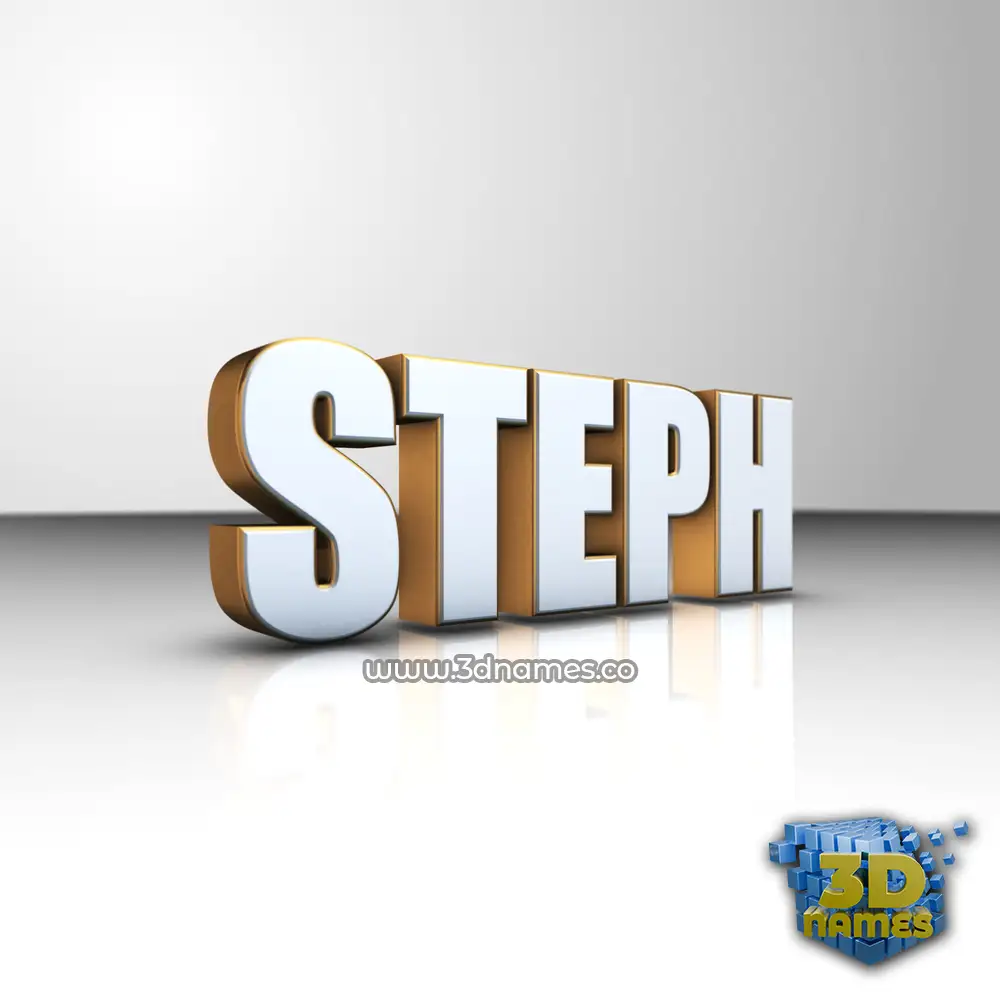 steph in White'n'Gold style - 3D name wallpaper