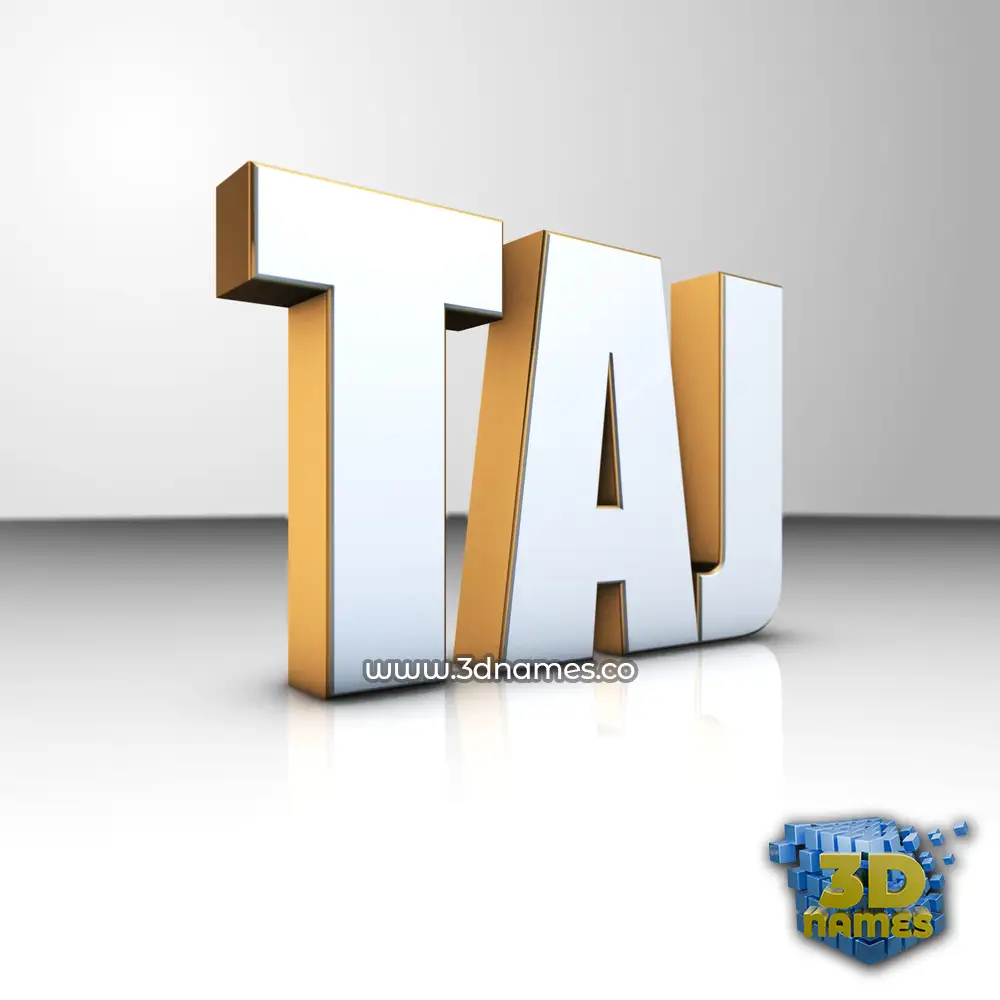 taj in White'n'Gold style - 3D name wallpaper