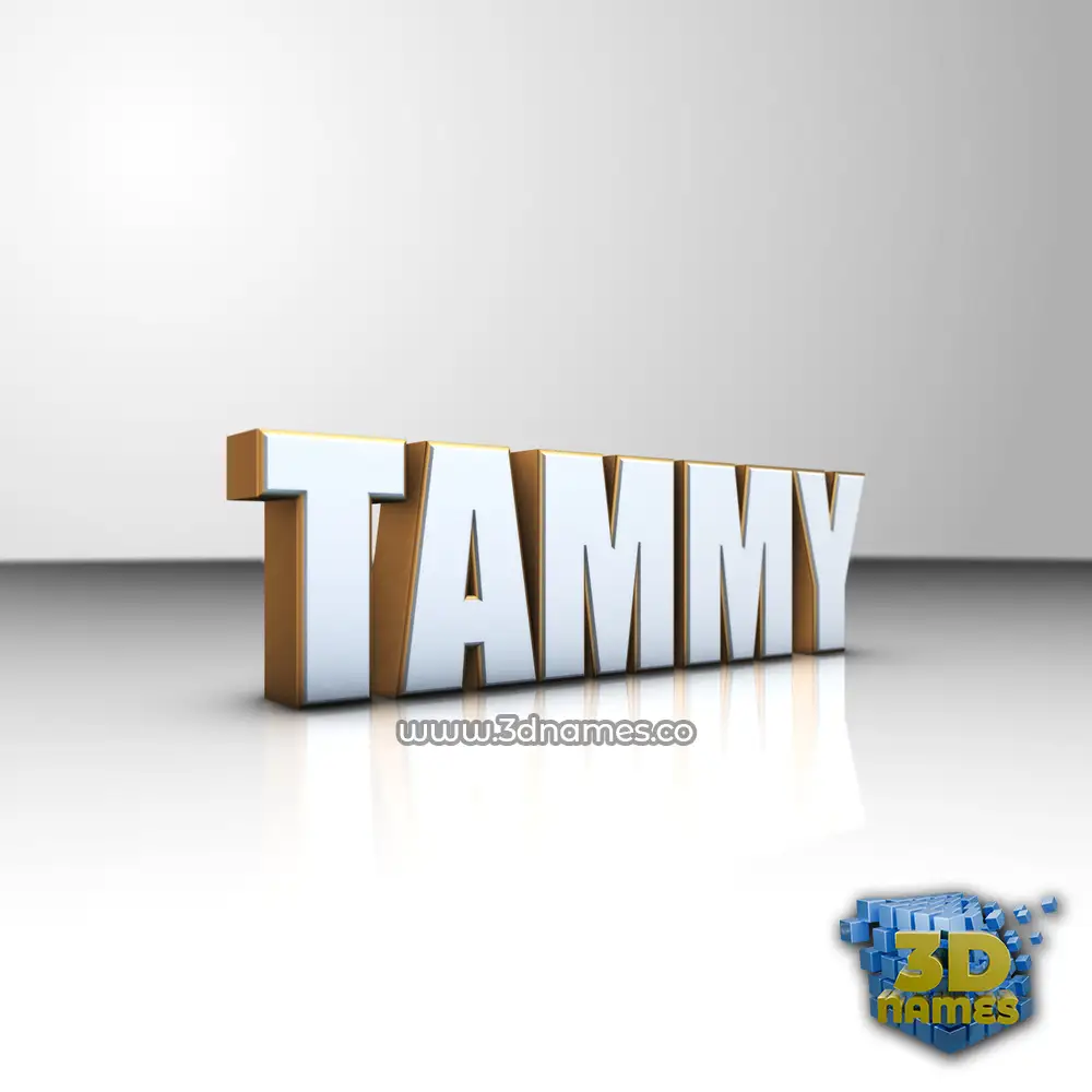 tammy in White'n'Gold style - 3D name wallpaper