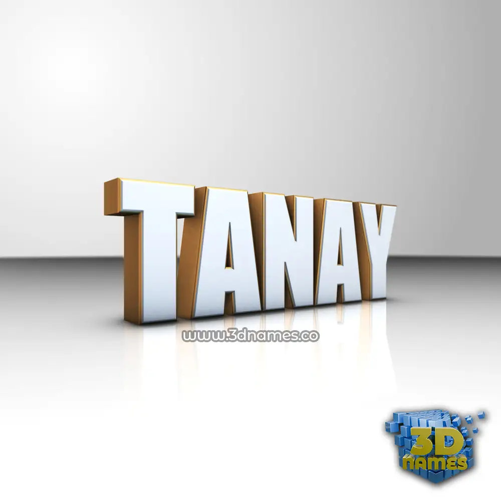 tanay in White'n'Gold style - 3D name wallpaper