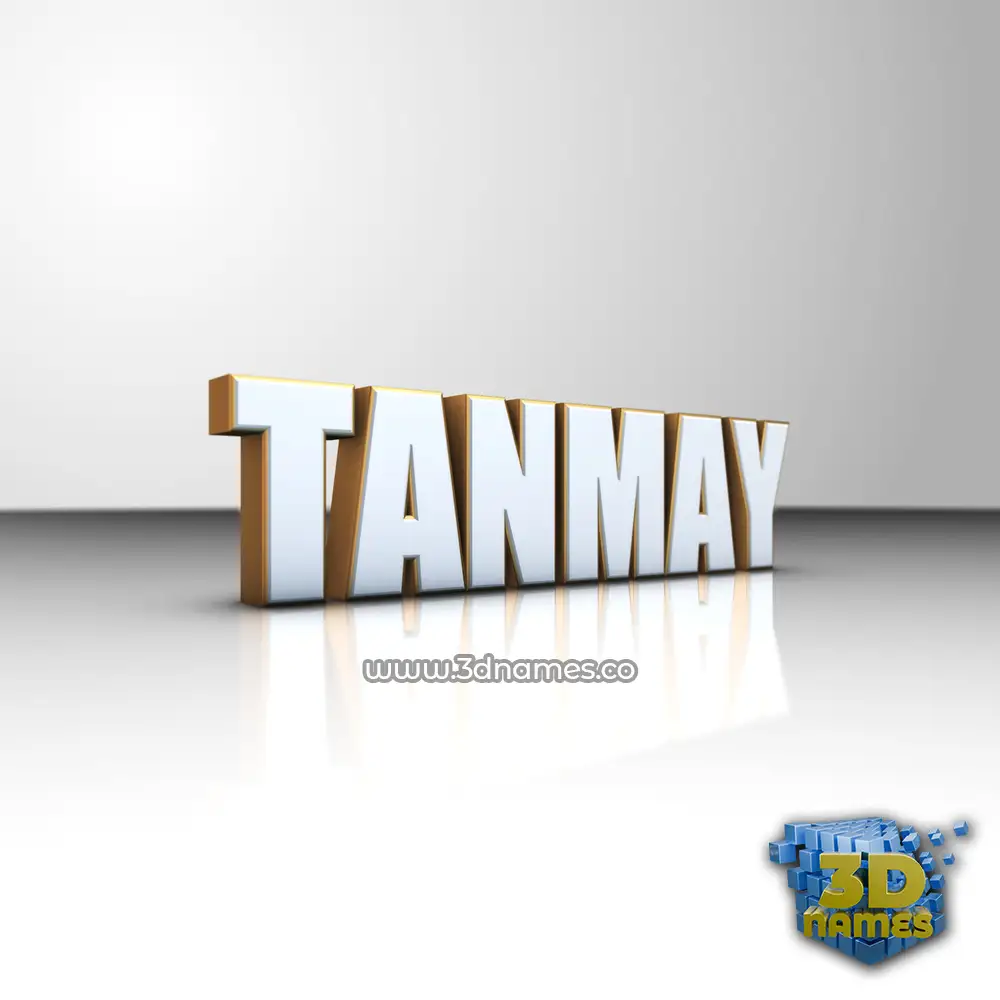 tanmay in White'n'Gold style - 3D name wallpaper