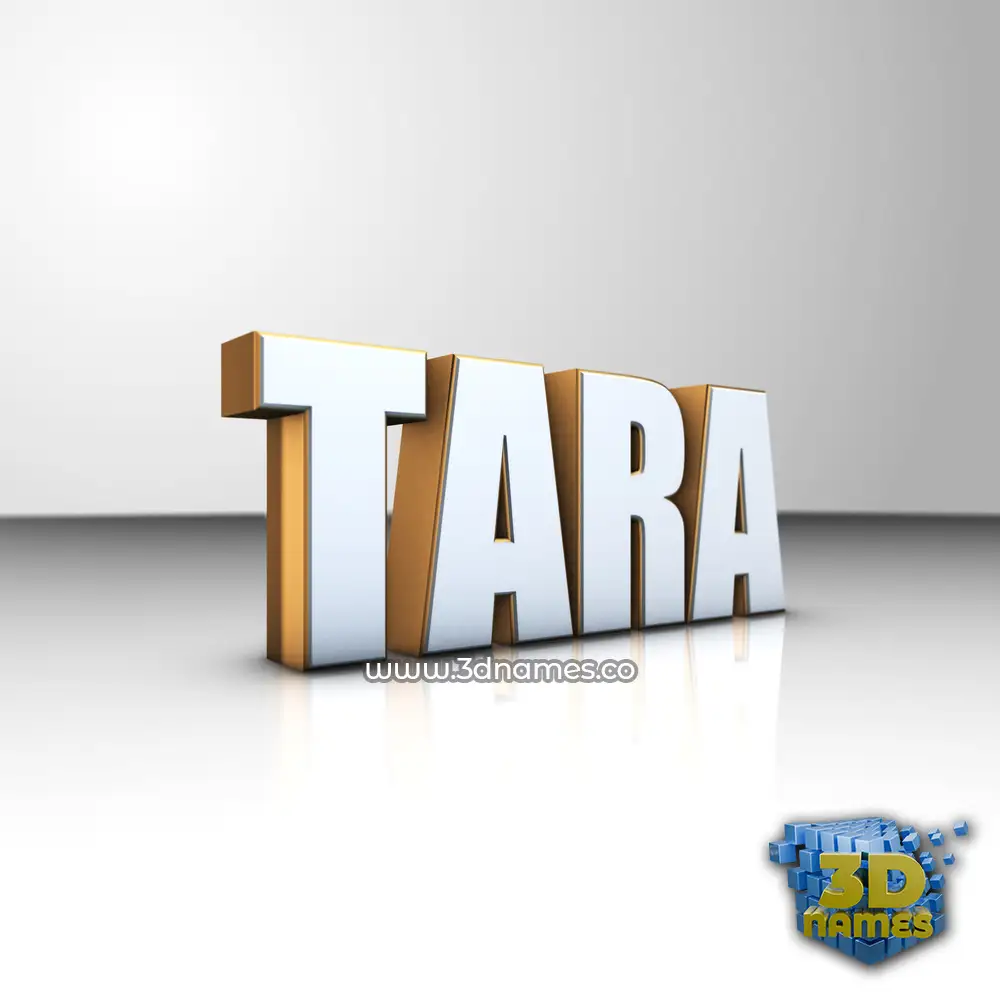 tara in White'n'Gold style - 3D name wallpaper