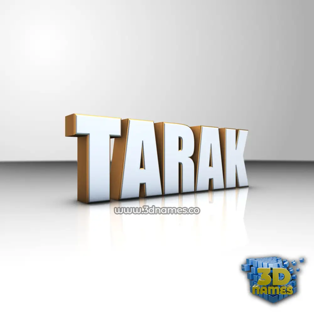 tarak in White'n'Gold style - 3D name wallpaper