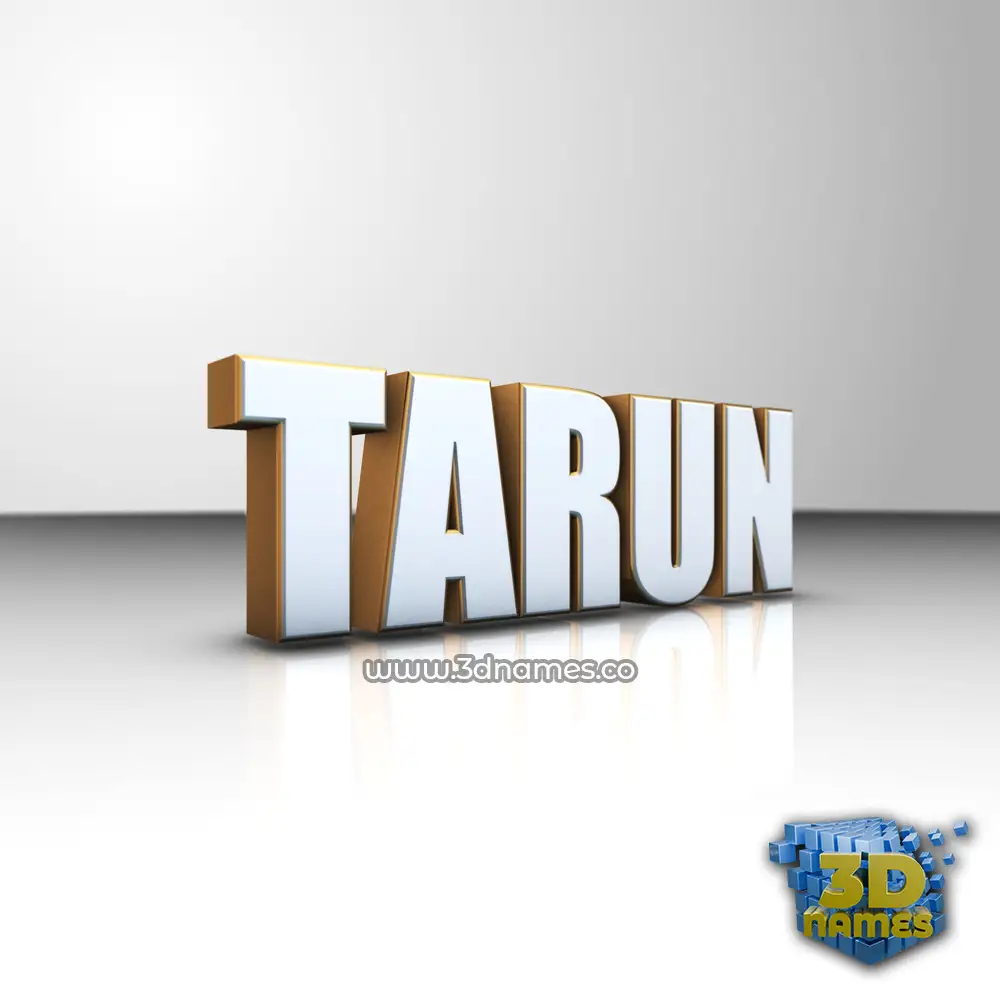 tarun in White'n'Gold style - 3D name wallpaper