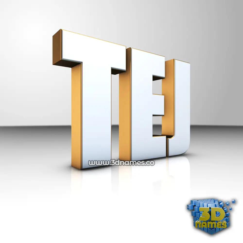 tej in White'n'Gold style - 3D name wallpaper