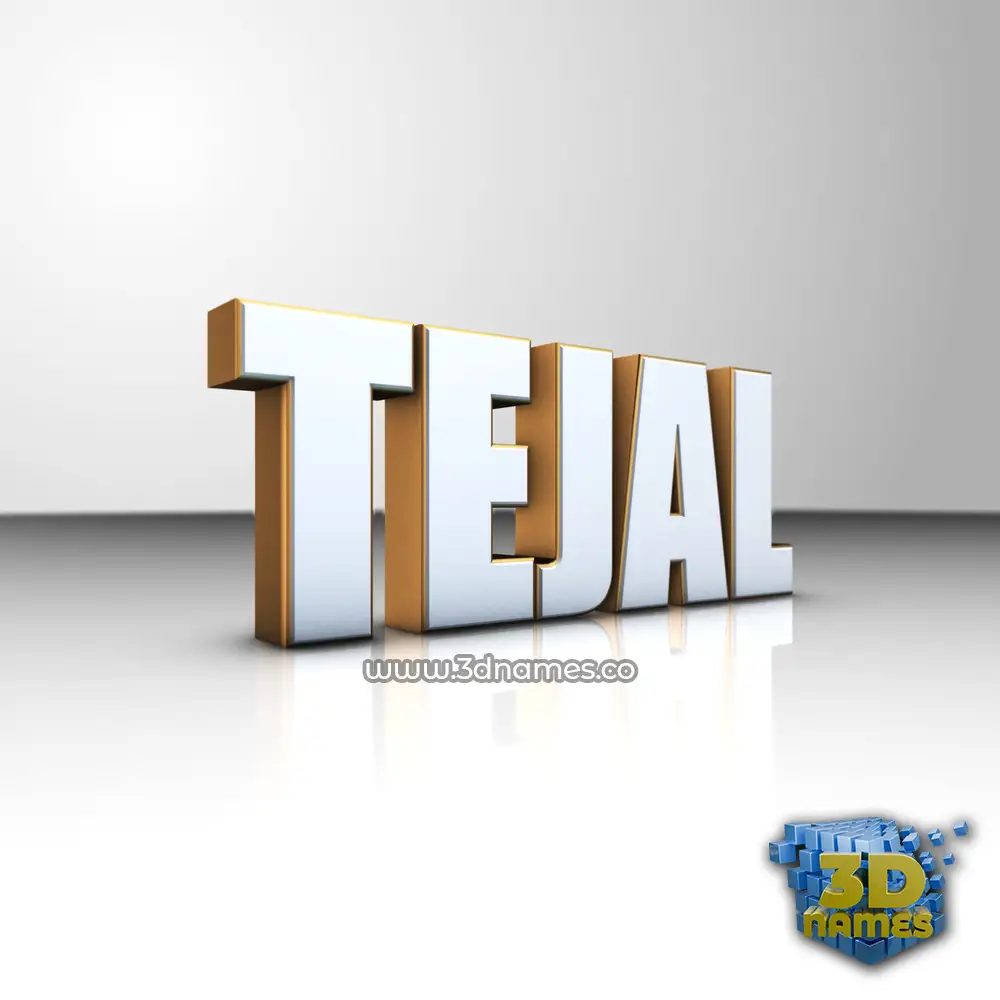 tejal in White'n'Gold style - 3D name wallpaper