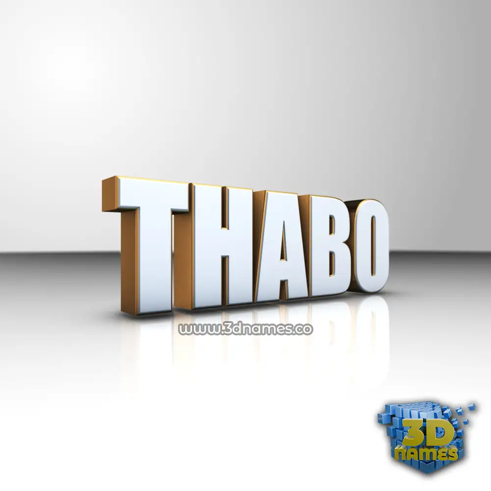 thabo in White'n'Gold style - 3D name wallpaper