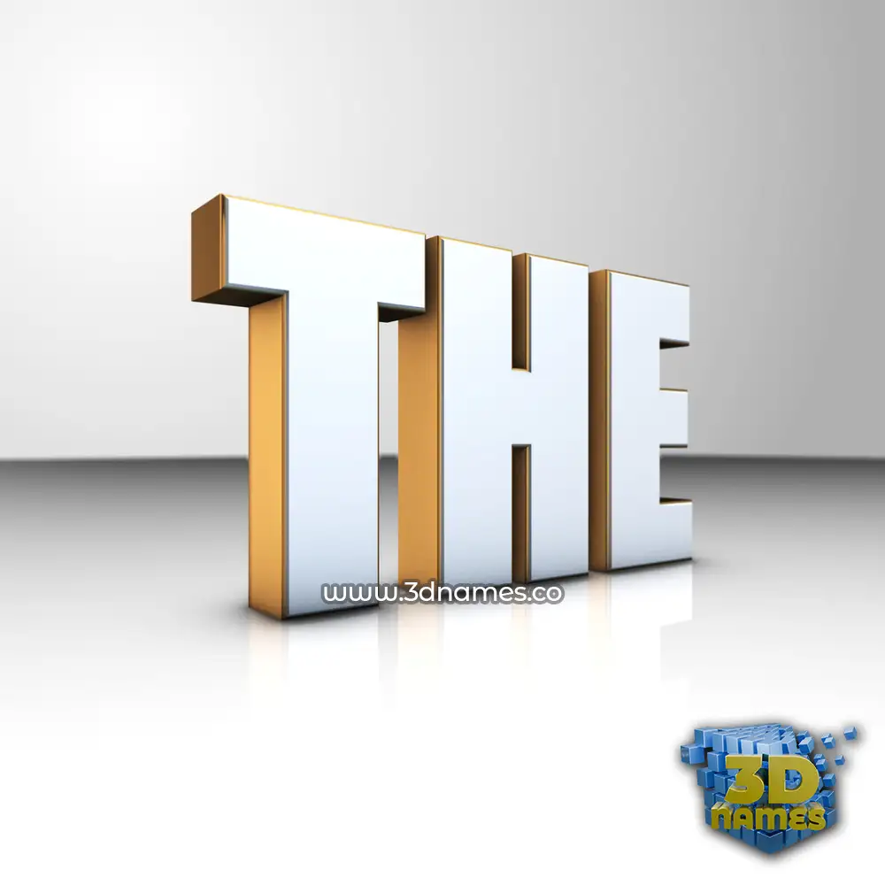 the in White'n'Gold style - 3D name wallpaper