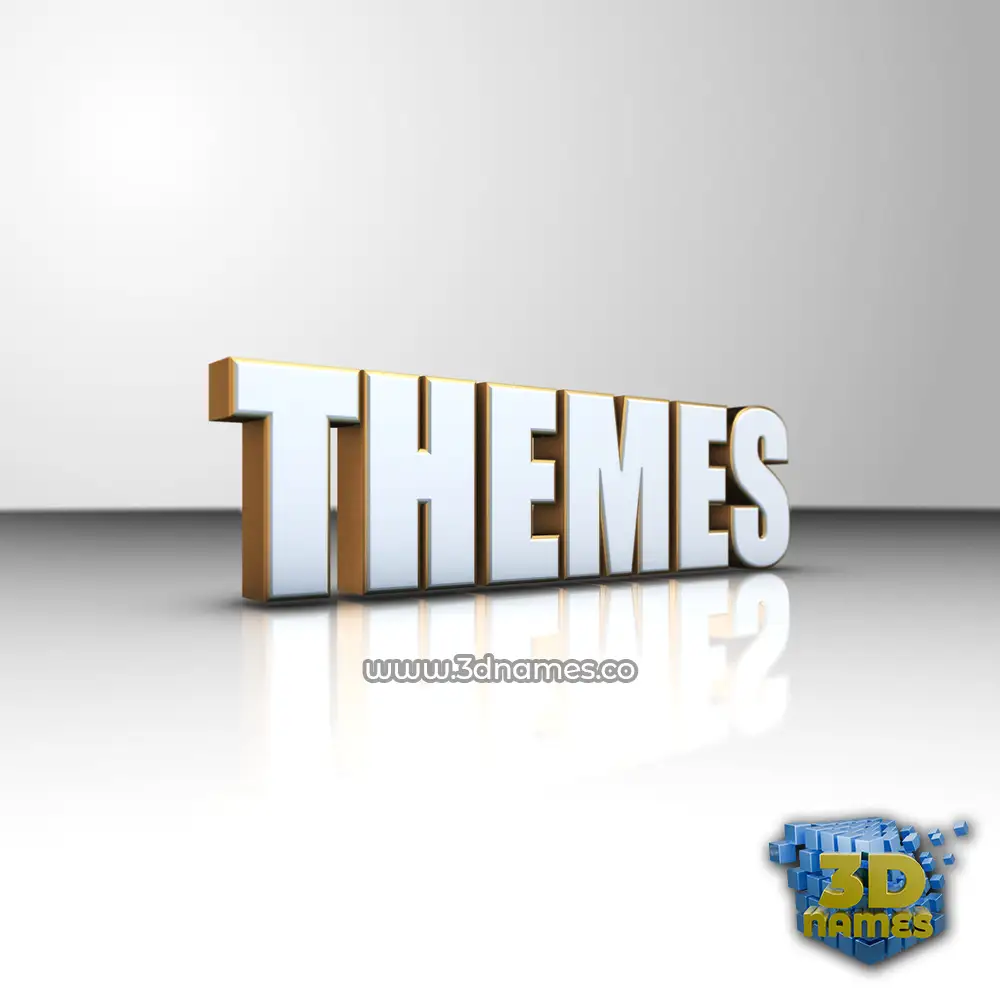 themes in White'n'Gold style - 3D name wallpaper