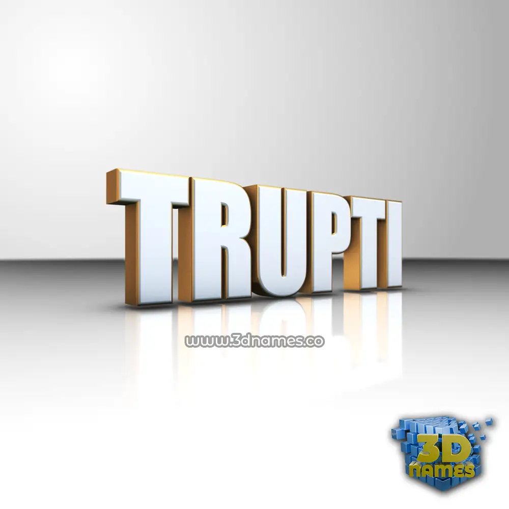 trupti in White'n'Gold style - 3D name wallpaper