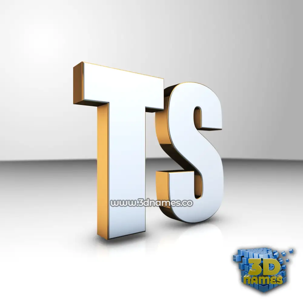 ts in White'n'Gold style - 3D name wallpaper