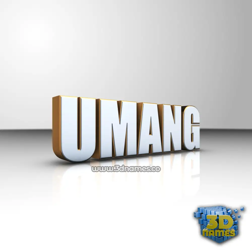 umang in White'n'Gold style - 3D name wallpaper